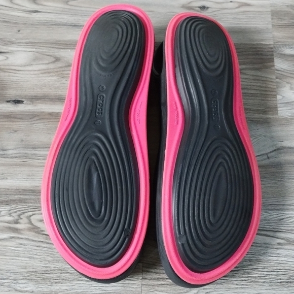 Crocs Tone Skyler Slingback Clog Black Pink Women's size 11 - Picture 4 of 5